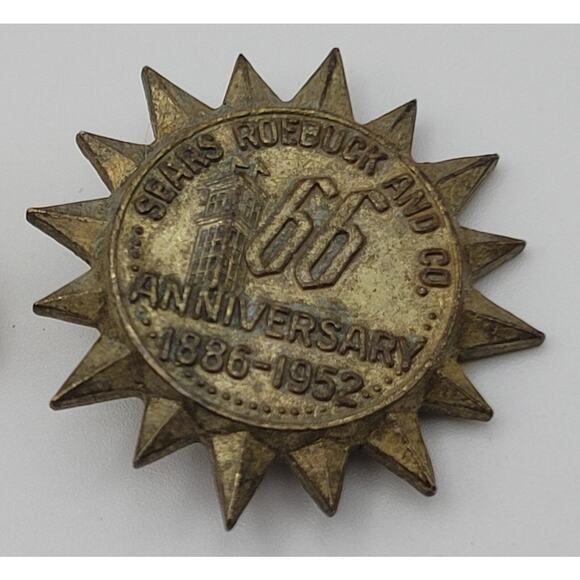 Vintage Sears Lot of 3 Advertisement Lapel Hat Pins Pin Backs Charm Oakbrook - Picture 3 of 12